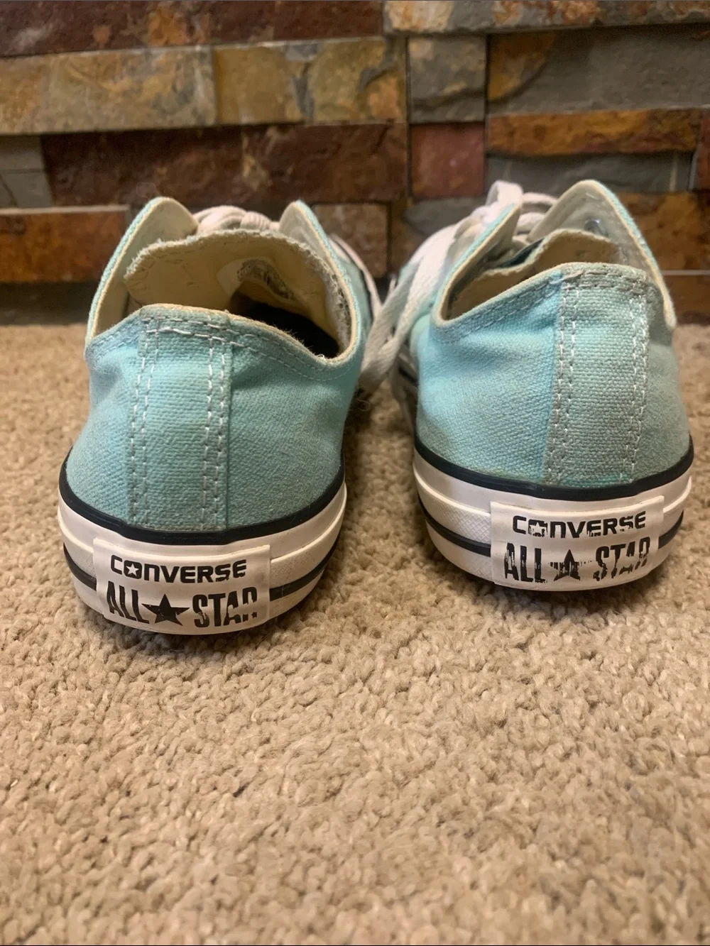 Converse all star Mint Canvas Low-Top Lace-Up Sneakers 8